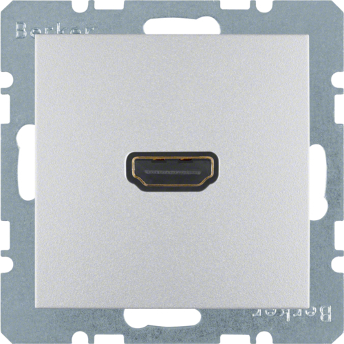 GNIAZDO HDMI Z PRZYŁĄCZEM 90° ALU MAT B.KWADRAT/B.7 - 3315431404 - HAGER - BERKER