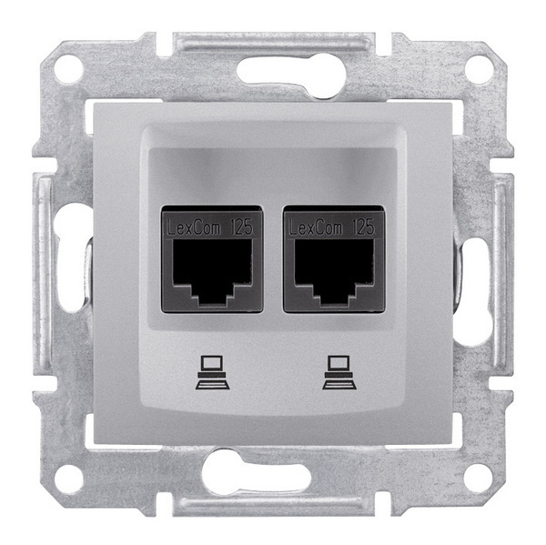 GNIAZDO KOMPUTEROWE PODWÓJNE KAT. 5E ALUMINIUM SEDNA - SDN4400160 - SCHNEIDER ELECTRIC