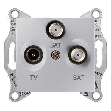 GNIAZDO TV/SAT/SAT KOŃCOWE ALUMINIUM SEDNA - SDN3502160 - SCHNEIDER ELECTRIC