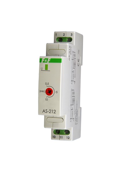 AUTOMAT SCHODOWY 16A 230V ZAKRES 0.5-10 MINUT SZYNA TH35 AS-212 - AS-212 - F&F