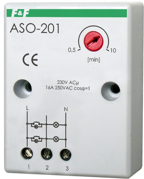 AUTOMAT SCHODOWY 16A 230V ZACISKI ŚRUBOWE ASO-201 - ASO-201 - F&F