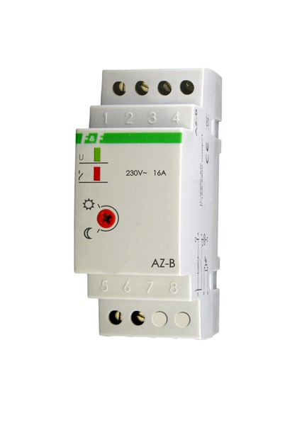 AUTOMAT ZMIERZCHOWY 16A 230V NA SZYNE TH35 Z ZEWNĘTRZNĄ SONDĄ HERMETYCZNĄ FI10 AZ-B - AZ-B - F&F