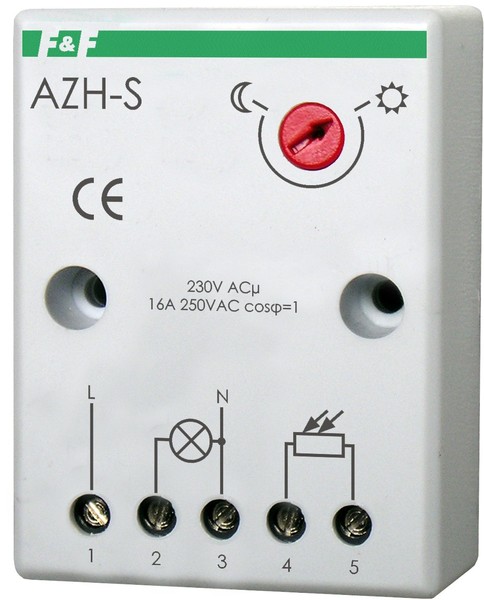 AUTOMAT ZMIERZCHOWY 16A 230V N/T IP20 Z SONDĄ ZEWNĘTRZNĄ FI10 IP65 AZH-S - AZH-S - F&F