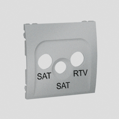POKRYWA GNIAZDA ANTENOWEGO RTV-SAT-SAT ALUMINIUM SIMON CLASSIC - MAS2P/26 - KONTAKT SIMON
