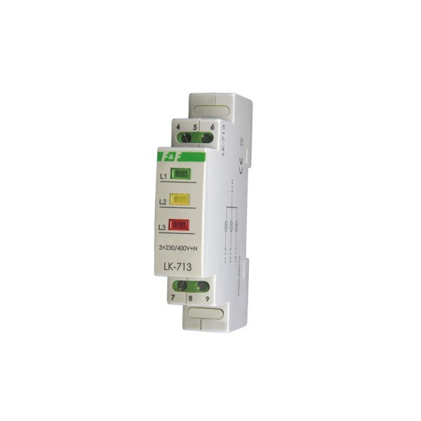 LAMPKA LED SYGNALIZACYJNA POTRÓJNA KOLOR ŻÓŁTY-CZERWONY-ZIELONY ZASILANIE 230V LK-713 K - LK-713K - F&F