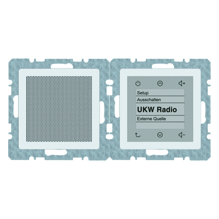RADIO TOUCH BIAŁY AKSAMIT Q.1/Q.3 - 28806089 - HAGER - BERKER