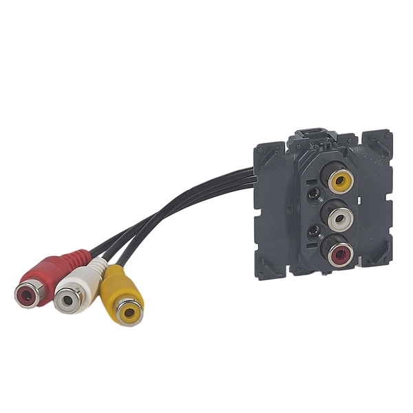 GNIAZDO 2 X RCA Z PRZEWODEM CELIANE - 067373 - LEGRAND