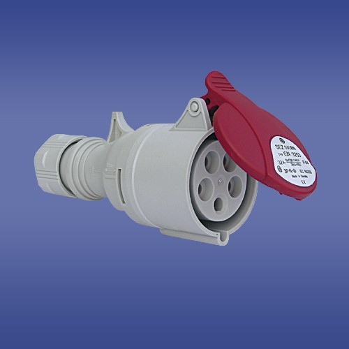 GNIAZDO PRZENOŚNE 32A 5 POLOWE IP44 CZERWONE ISN 3253 - 50.24 - ELEKTROPLAST OPATÓWEK