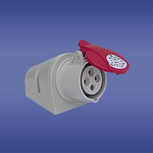 GNIAZDO STAŁE 16A 4 POLOWE IP44 CZERWONE IZN 1643 - 50.31 - ELEKTROPLAST OPATÓWEK