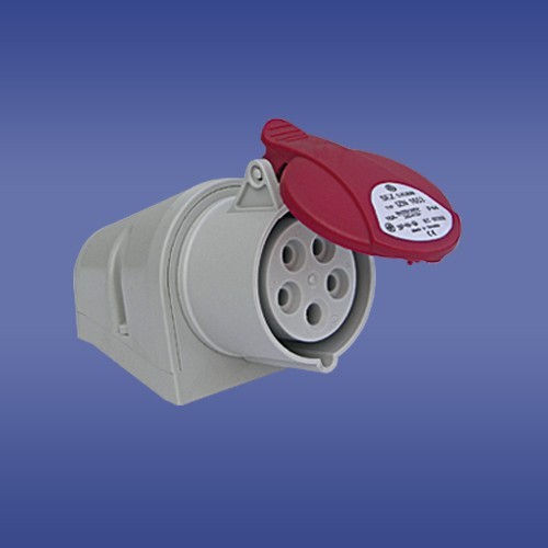 GNIAZDO STAŁE 16A 5 POLOWE IP44 CZERWONE IZN 1653 - 50.32 - ELEKTROPLAST OPATÓWEK