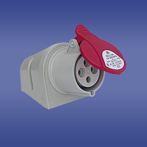GNIAZDO STAŁE 32A 4 POLOWE IP44 CZERWONE IZN 3243 - 50.33 - ELEKTROPLAST OPATÓWEK