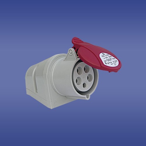 GNIAZDO STAŁE 32A 5 POLOWE IP44 CZERWONE IZN 3253 - 50.34 - ELEKTROPLAST OPATÓWEK
