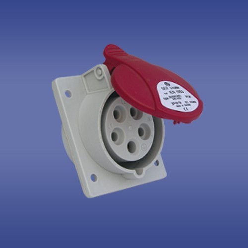 GNIAZDO TABLICOWE SKOŚNE 16A 5 POLOWE IP44 BIAŁY IEN 1653 - 50.42 - ELEKTROPLAST OPATÓWEK