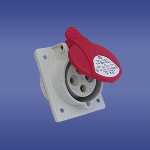 GNIAZDO TABLICOWE SKOŚNE 32A 4 POLOWE IP44 BIAŁY IEN 3243 - 50.43 - ELEKTROPLAST OPATÓWEK