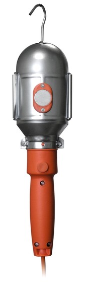 LAMPA WARSZTATOWA +KLOSZ MAGNES GUMA 60W WŁĄCZNIK HAK POMARAŃCZOWA - IMP.LAM.WAR/5M+MAGNES.P.GUMA - ACAR