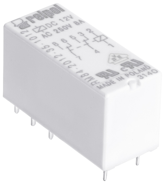 PRZEKAŹNIK MINIATUROWY STEROWANIE 24V AC STYK PRZEŁĄCZNY 2P RM84-2012-35-5024 - 604615 - RELPOL