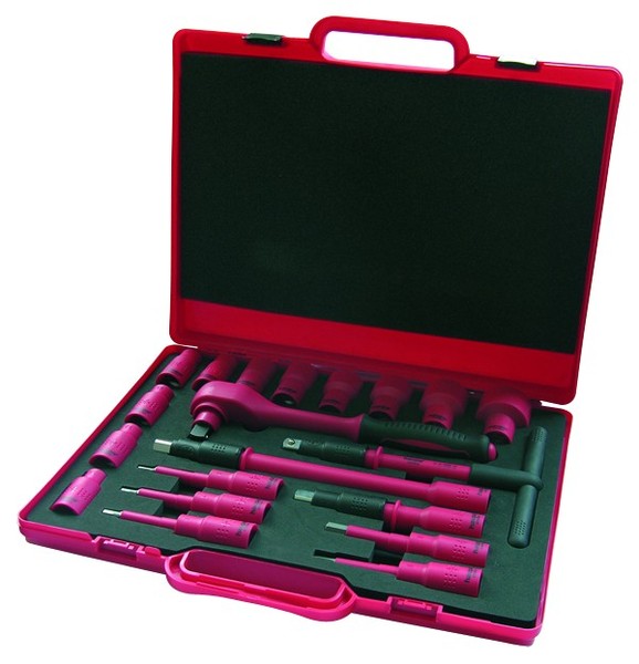 ZESTAW KLUCZY NASADOWYCH VDE 1/2" ECO W WALIZECZCE. - 220404 - HAUPA