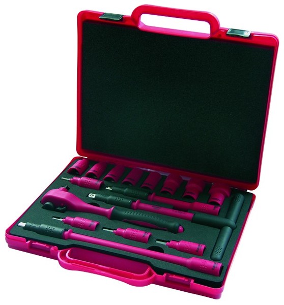 ZESTAW KLUCZY NASADOWYCH VDE3/8" ECO W WALIZECZCE - 220402 - HAUPA