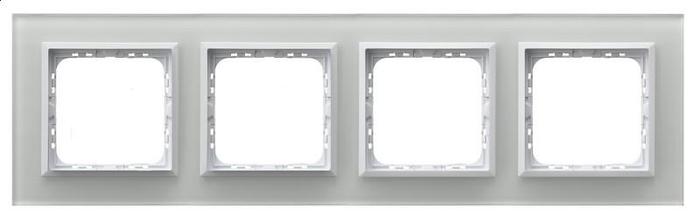 RAMKA POCZWÓRNA SZKLANA GRUBOŚĆ 4 MM SZKŁO BIAŁE + RAMKA BIAŁA SONATA - R-4RGC/31/00 - OSPEL