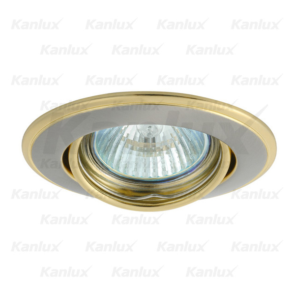 OPRAWKA SUFITOWA PUNKTOWA RUCHOMA MR16 GX5,3 MAX.50W SATYNOWY NIKIEL/ZŁOTY HORN CTC-3115-SN/G - 2830 - KANLUX