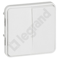 ŁĄCZNIK UNIWERSALNY PODWÓJNY ANTYBAKTERYJNY BIAŁY PLEXO IP55 - 070726 - LEGRAND