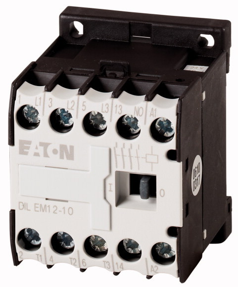 STYCZNIK MOCY 12A AC3 3 BIEGUNY NO MINIATUROWY STYK POMOCNICZY NO STEROWANIE 24V DC DILEM-12-10-G - 127132 - EATON
