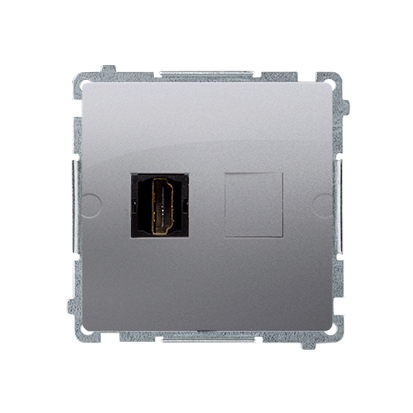 GNIAZDO HDMI POJEDYNCZE (MODUŁ) STAL INOX SIMON BASIC - BMGHDMI.01/21 - KONTAKT SIMON