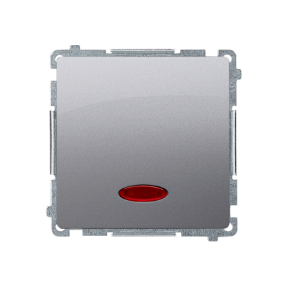 ŁĄCZNIK JEDNOBIEGUNOWY PODŚWIETLANY MODUŁ STAL INOX SIMON BASIC - BMW1L.01/21 - KONTAKT SIMON