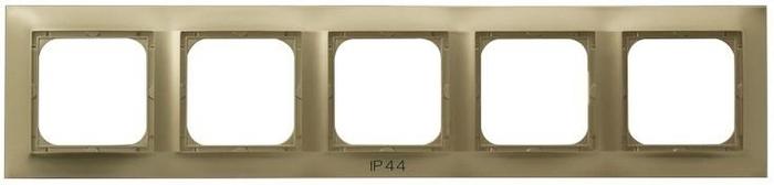 RAMKA PIĘCIOKROTNA DO ŁĄCZNIKÓW IP44 ZŁOTY METALIK IMPRESJA - RH-5Y/28 - OSPEL