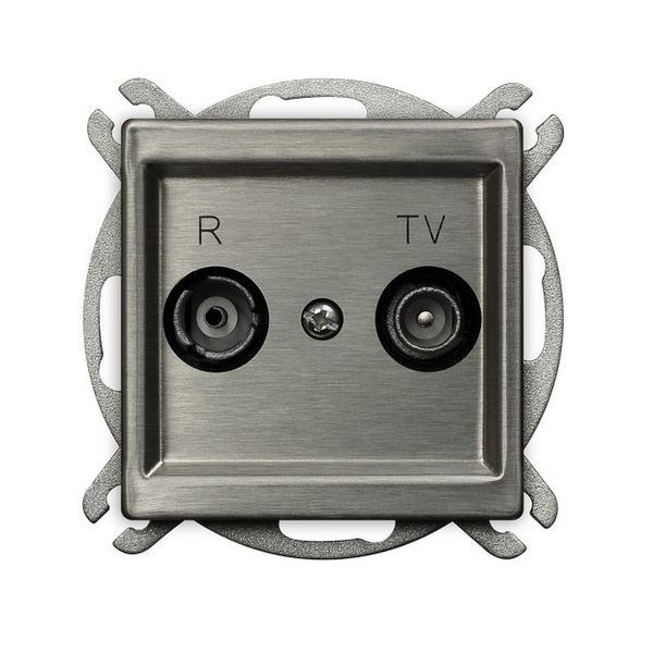GNIAZDO RTV PRZELOTOWE STAL INOX SONATA - GPA-16RMP/M/37 - OSPEL