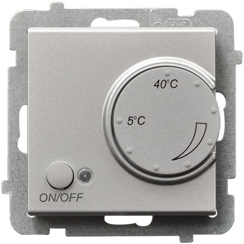 REGULATOR TEMPERATURY SREBRO MAT SOANATA - RTP-1R/M/38 - OSPEL
