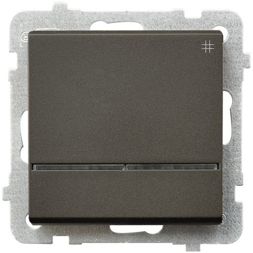 ŁĄCZNIK KRZYŻOWY Z PODŚWIETLENIEM CZEKOLADOWY METAL SONATA - ŁP-4RS/M/40 - OSPEL