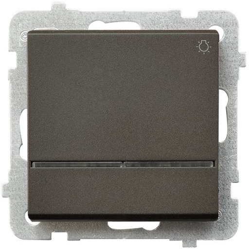 ŁĄCZNIK ZWIERNY „ŚWIATŁO” Z PODŚWIETLENIEM CZEKOLADOWY METAL SONATA - ŁP-5RS/M/40 - OSPEL