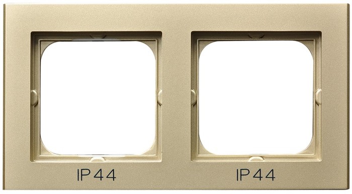 RAMKA PODWÓJNA DO ŁĄCZNIKÓW IP44 SZAMPAŃSKI ZŁOTY SONATA - RH-2R/39 - OSPEL