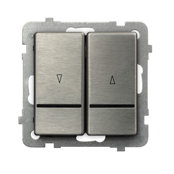 ŁĄCZNIK ŻALUZJOWY Z PODŚWIETLENIEM STAL INOX SONATA - ŁP-7RMS/M/37 - OSPEL