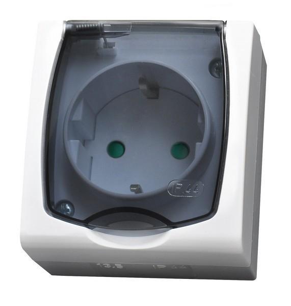 GNIAZDO POJEDYNCZE Z UZIEMIENIEM SCHUKO MADERA - GNH-1NSP/00/D - OSPEL