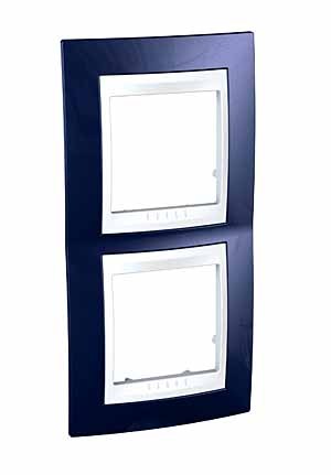 RAMKA PODWÓJNA PIONOWA BŁĘKIT INDYGO UNICA PLUS - MGU6.004V.842 - SCHNEIDER ELECTRIC
