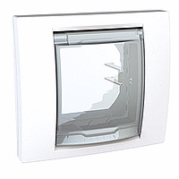 RAMKA POJEDYNCZA Z PAZURKAMI IP44 BIEL POLARNA UNICA PLUS - MGU61.002.18G - SCHNEIDER ELECTRIC