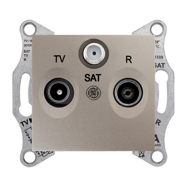 GNIAZDO R/TV/SAT PRZELOTOWE SATYNA - SDN3501468 - SCHNEIDER ELECTRIC