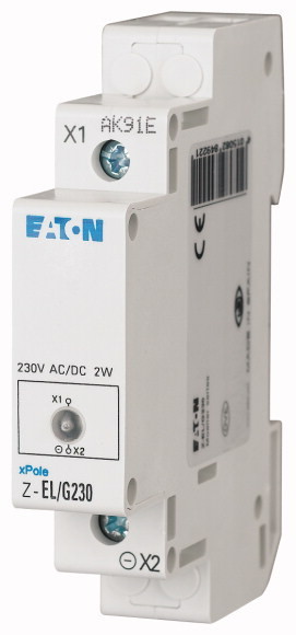 LAMPKA LED SYGNALIZACYJNA POJEDYNCZA KOLOR ZIELONY ZASILANIE 110-240V AC/DC Z-EL-G230 - 284922 - EATON