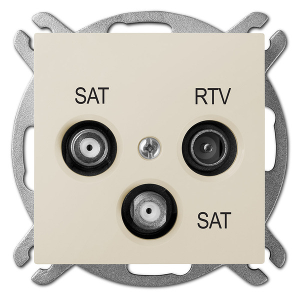 GNIAZDO R-TV-2XSAT KOŃCOWE KREMOWY SENTIA - 1460-11 - ELEKTRO-PLAST NASIELSK
