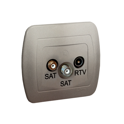 GNIAZDO ANTENOWE SAT-SAT-RTV KOŃCOWE SATYNA SIMON AKORD - AZAR+SAT3.1-P2/29 - KONTAKT SIMON