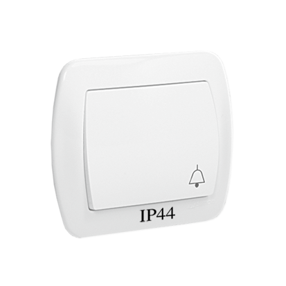 PRZYCISK DZWONEK BRYZGOSZCZELNY IP44 10 AX 250V ZACISKI ŚRUBOWE BIAŁY SIMON AKORD - AD1B/11 - KONTAKT SIMON