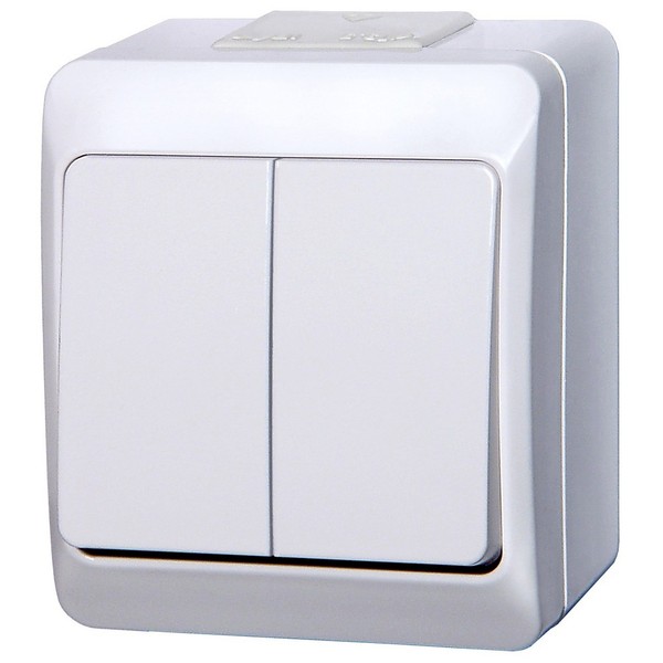 ŁĄCZNIK ŚWIECZNIKOWY HERMETYCZNY N/T IP44 BIAŁY HERMES - 0332-02 - ELEKTRO-PLAST NASIELSK