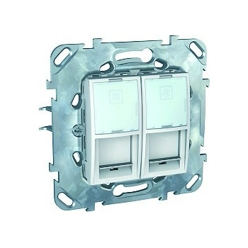 GNIAZDO KOMPUTEROWE PODWÓJNE RJ45 KAT.5 UTP BIEL POLARNA UNICA - MGU50.2020.18Z - SCHNEIDER ELECTRIC