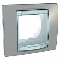 RAMKA POJEDYNCZA IP44 SZARY ALABASTER UNICA PLUS - MGU61.002.865 - SCHNEIDER ELECTRIC