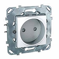 GNIAZDO POJEDYNCZE Z PRZESŁONAMI BIEL POLARNA UNICA - MGU50.033.18Z - SCHNEIDER ELECTRIC