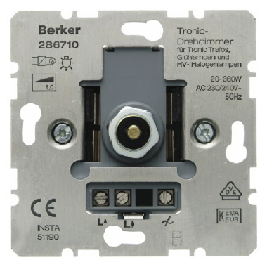 ŚCIEMNIACZ OBROTOWY TRONIC® 10-315 W MECHANIZM ONE PLATFORM - 286710 - HAGER - BERKER