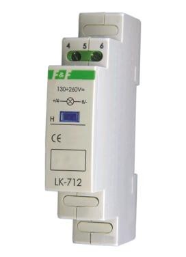 LAMPKA KONTROLNA 1XLED CZERWONA UN=130-260V - LK-712R-130-260V - F&F