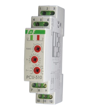 PRZEKAŹNIK CZASOWY 2X0.5A STEROWANIE 230V AC 2 STYKI PRZEŁĄCZNE WIELOFUNKCYJNY PCU-510 DUO - PCU-510DUO - F&F